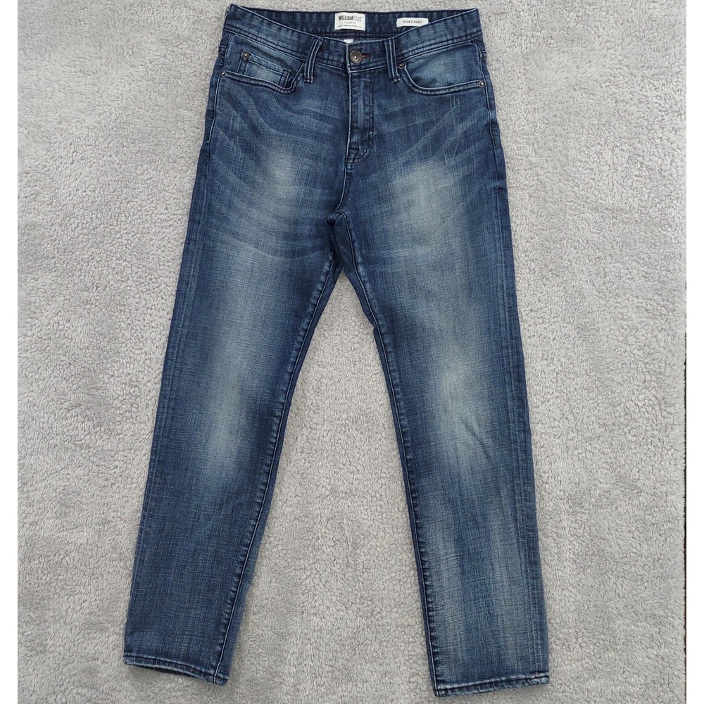 William Rast‎ Hixon Straight Jeans Men's 30x30 Blue Faded Stretch Denim